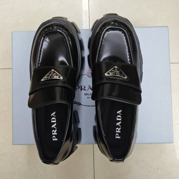 Prada Glossy Black Women's Loafers - Picture 4 of 6